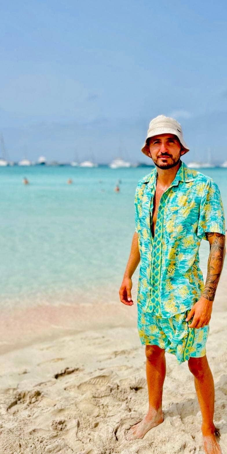 Arena Formentera - Wholesale Top & Short Set (NOT Loungewear) - Men's - Bohemian shirt+shorts set - Last units!14