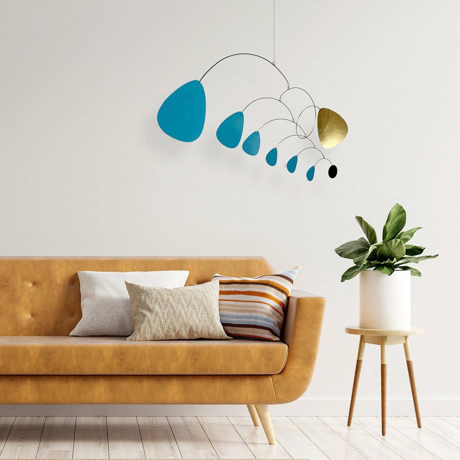 Kelly Design Mobiles - Venta al por mayor Móviles - Móvil | Móvil colgante | Móvil verde azulado y latón0