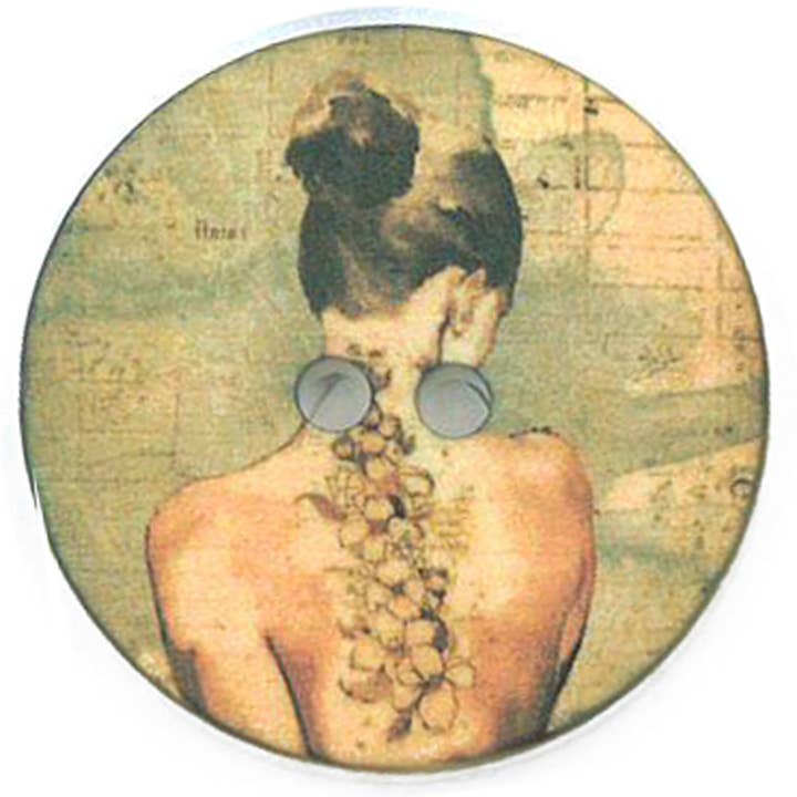 GRAND BOUTON IMPRIMÉ FEMME VINTAGE TAILLE 70 (44MM) MOD. 5 pour la vente par NEMARK