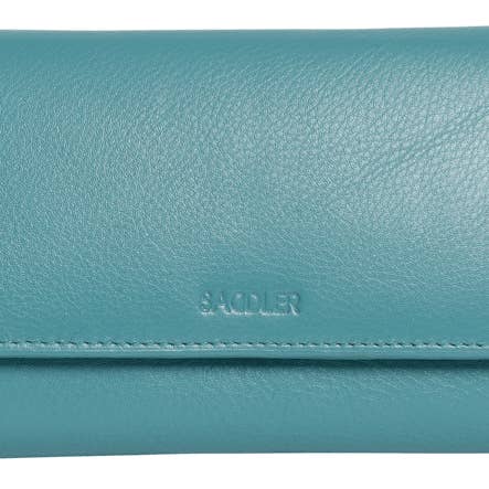 SADDLER - Vente Portefeuille – femme - Grand Portefeuille en Cuir à Sections Multiples "Grace" – Fait Main par Saddler | Protégé RFID & Boîte Cadeau10