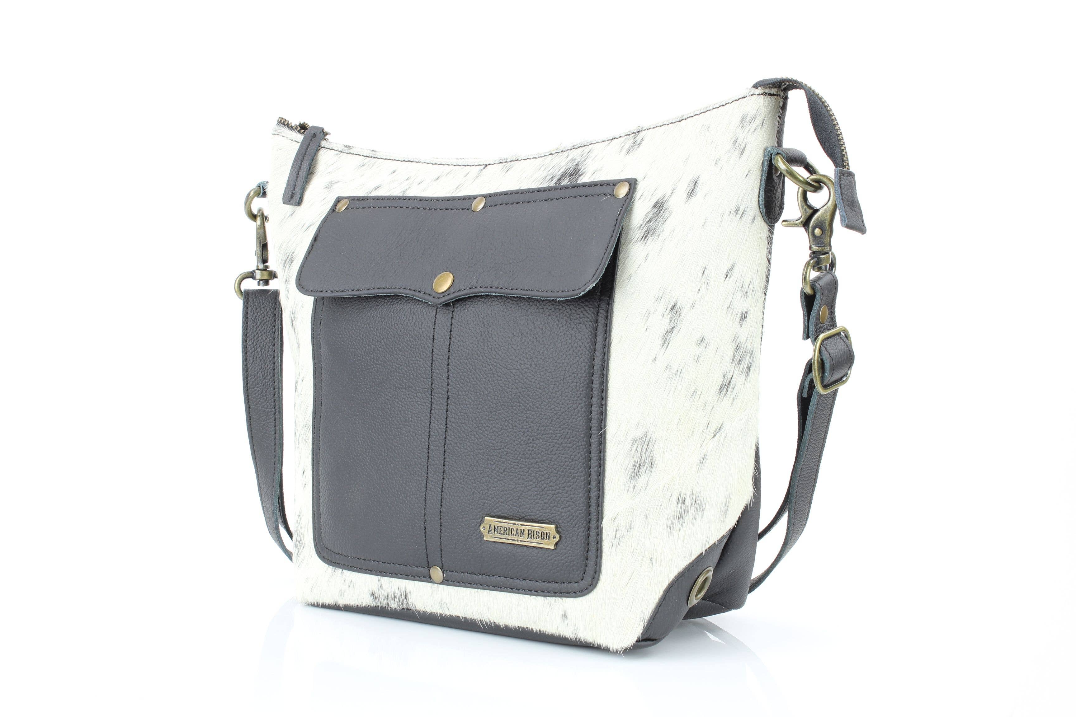 Leather Impressions Inc – wholesale Crossbody bag – Women's – Hair-On-Hide Crossbody Purse with Utility Pocket AB 18-3072