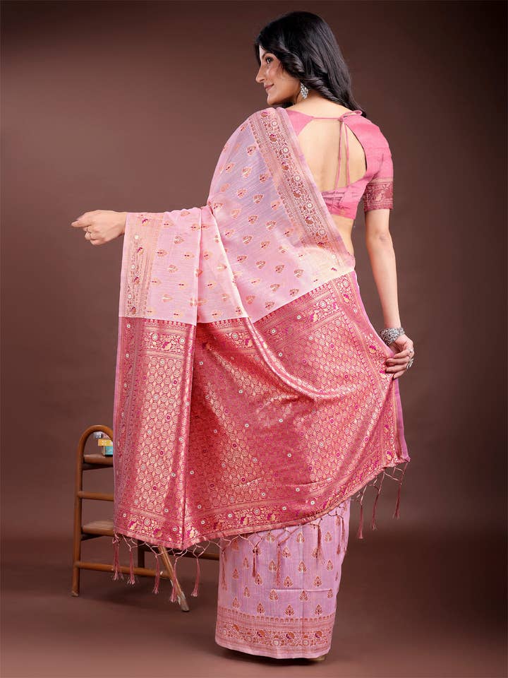 India shopping - Wholesale Dress - Women's - Soot Symphony Linen Cotton Sarees Collection | Ready To Wear SKU - ASASA1001 to 06