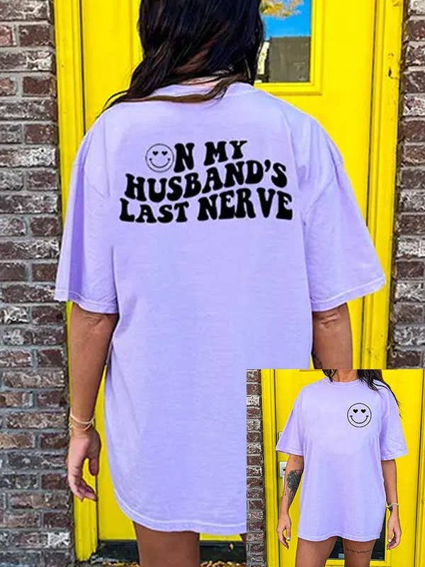 Op het laatste Nerve Graphic T-shirt van mijn man voor wholesale door SGB Wholesale