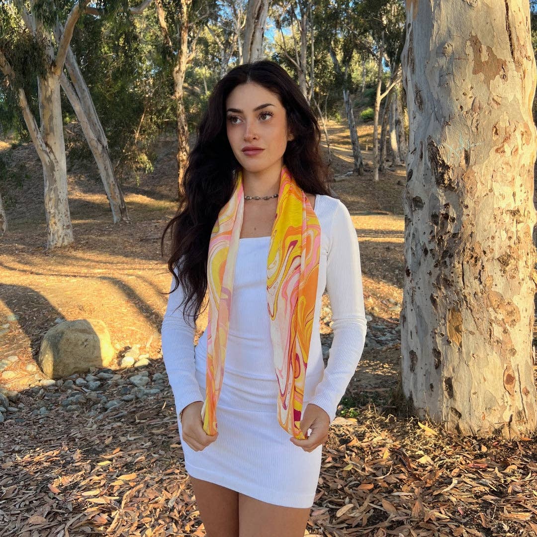 Humble Hilo - Vendita all'ingrosso Sciarpa - Donna - Sciarpa in seta Humble Hilo Marble Swirls31