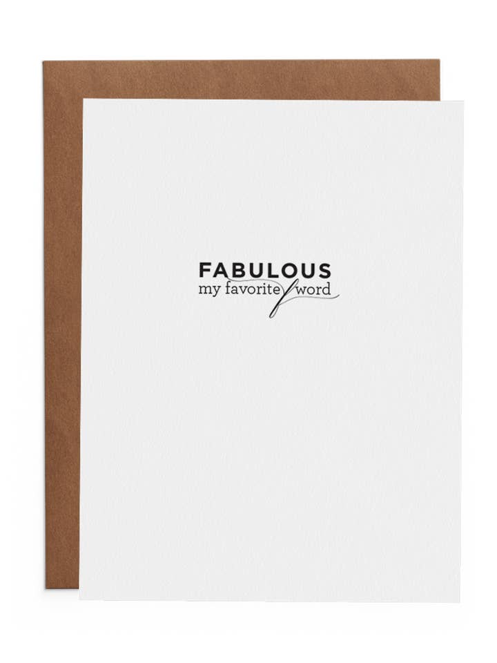 Fabuleux est mon mot F préféré pour la vente par The Lost Art of Stationery