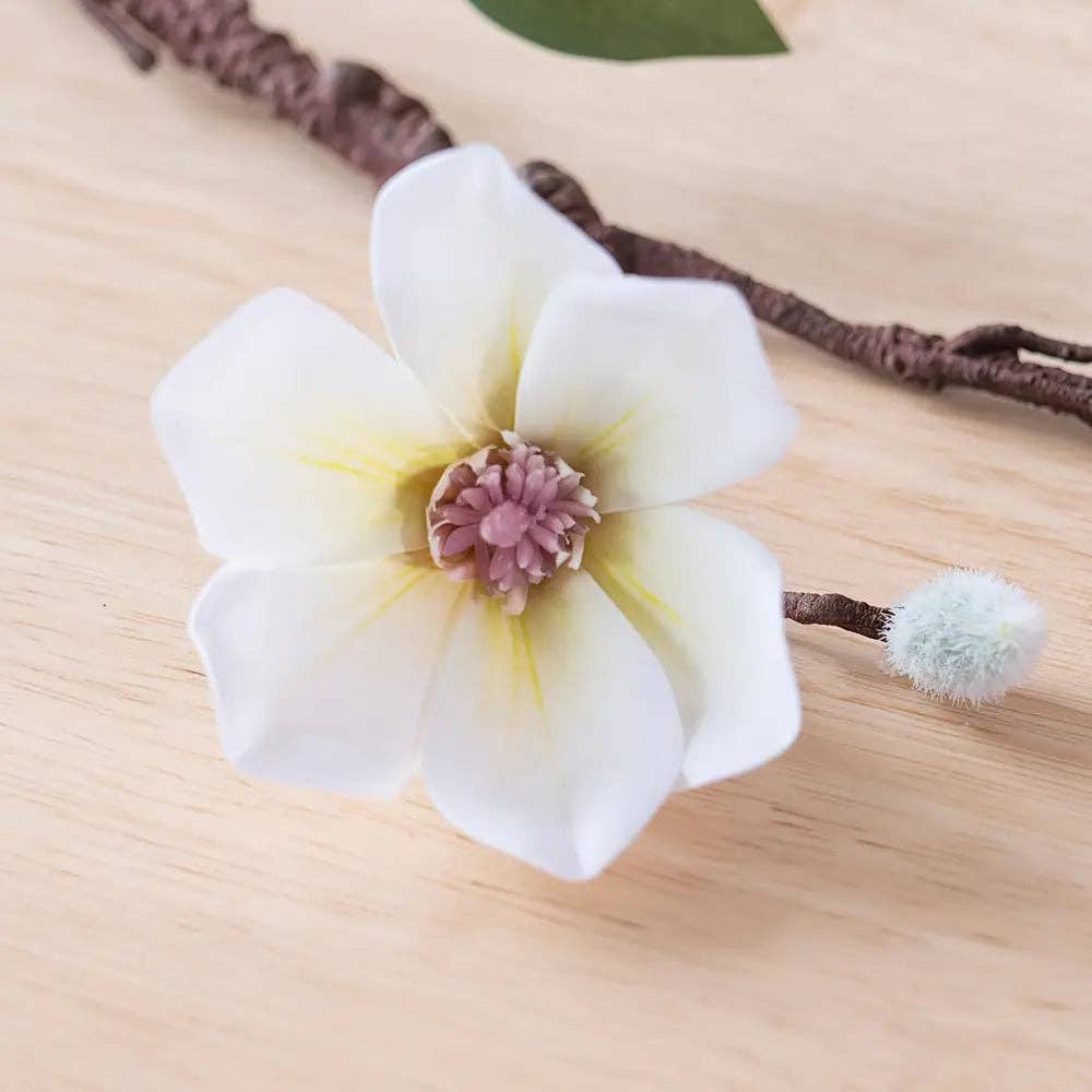 Huis Van Merken - Wholesale Artificial Flowers - 1pc Magnolia with artificial branches 42cm home decoration3