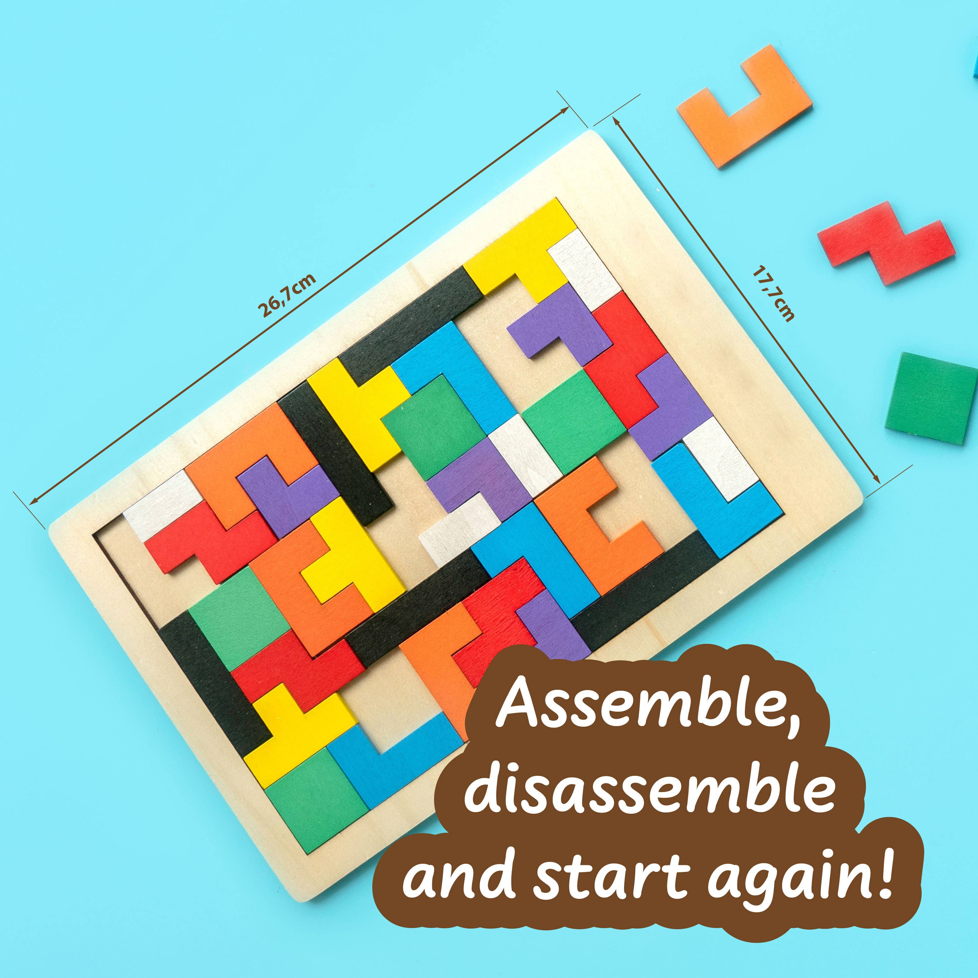 Science4you - Vendita all'ingrosso Giocattolo in legno - Bambini - Gioco in legno Tetris per bambini4