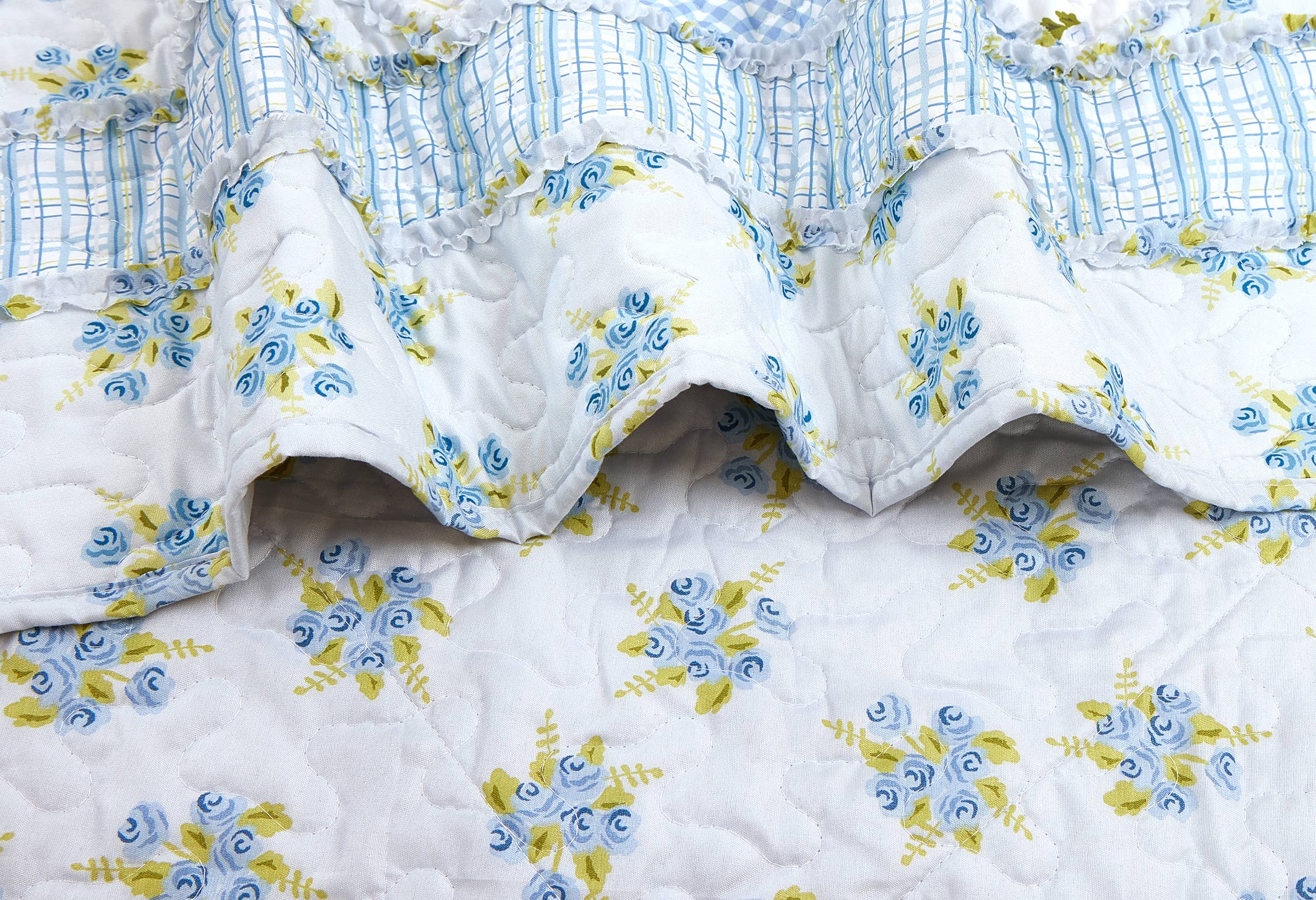 Duke Imports - Wholesale Throw Blanket - "Garden of Blues"  Quilted Throw Blanket 50"x60"3