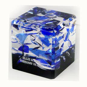 Square cube wedding glass in lucite for wholesale by ROX GALLERY