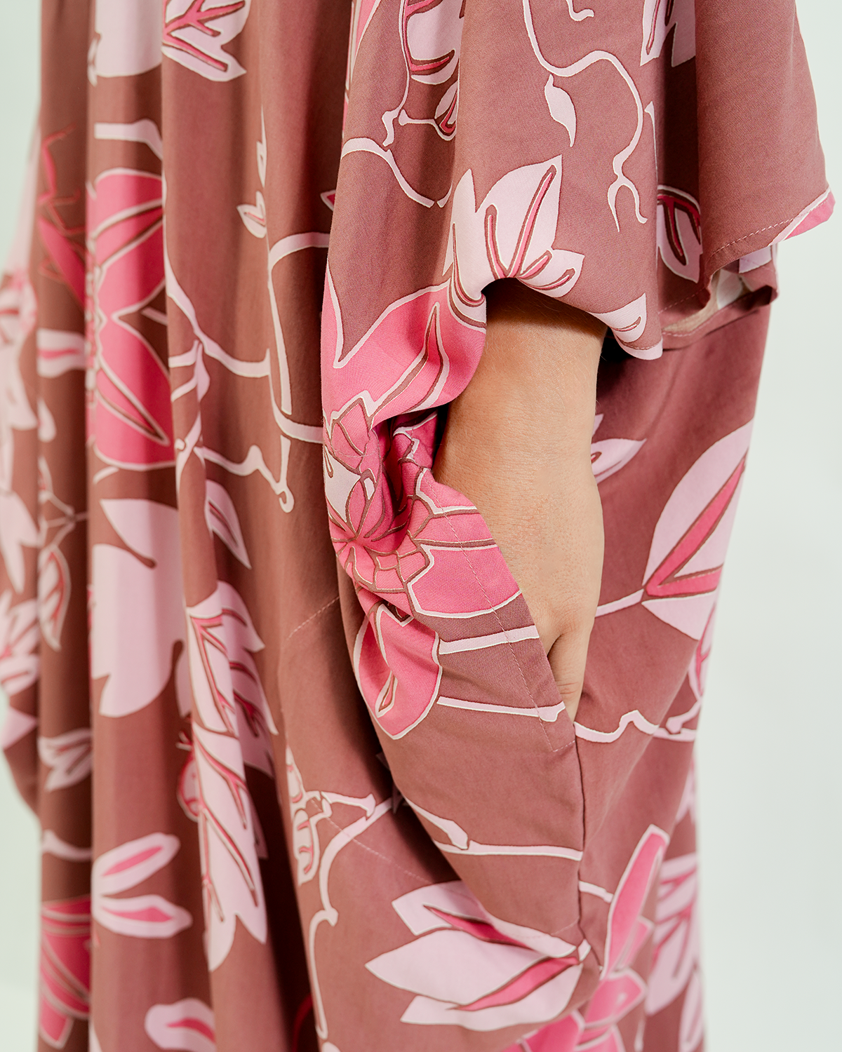 Balizen Direct from Bali - Wholesale Kaftan - Women's - NEW | High Neck Kaftan Dress | Big Passion Flower Sienna5