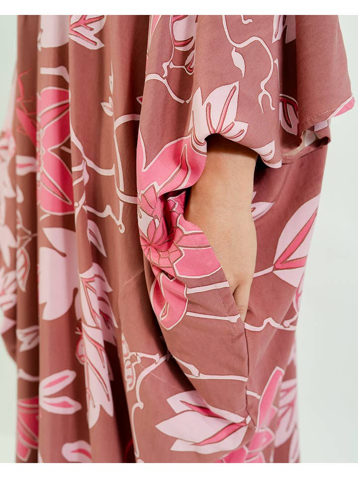 Balizen Direct from Bali - Wholesale Kaftan - Women's - NEW | High Neck Kaftan Dress | Big Passion Flower Sienna5