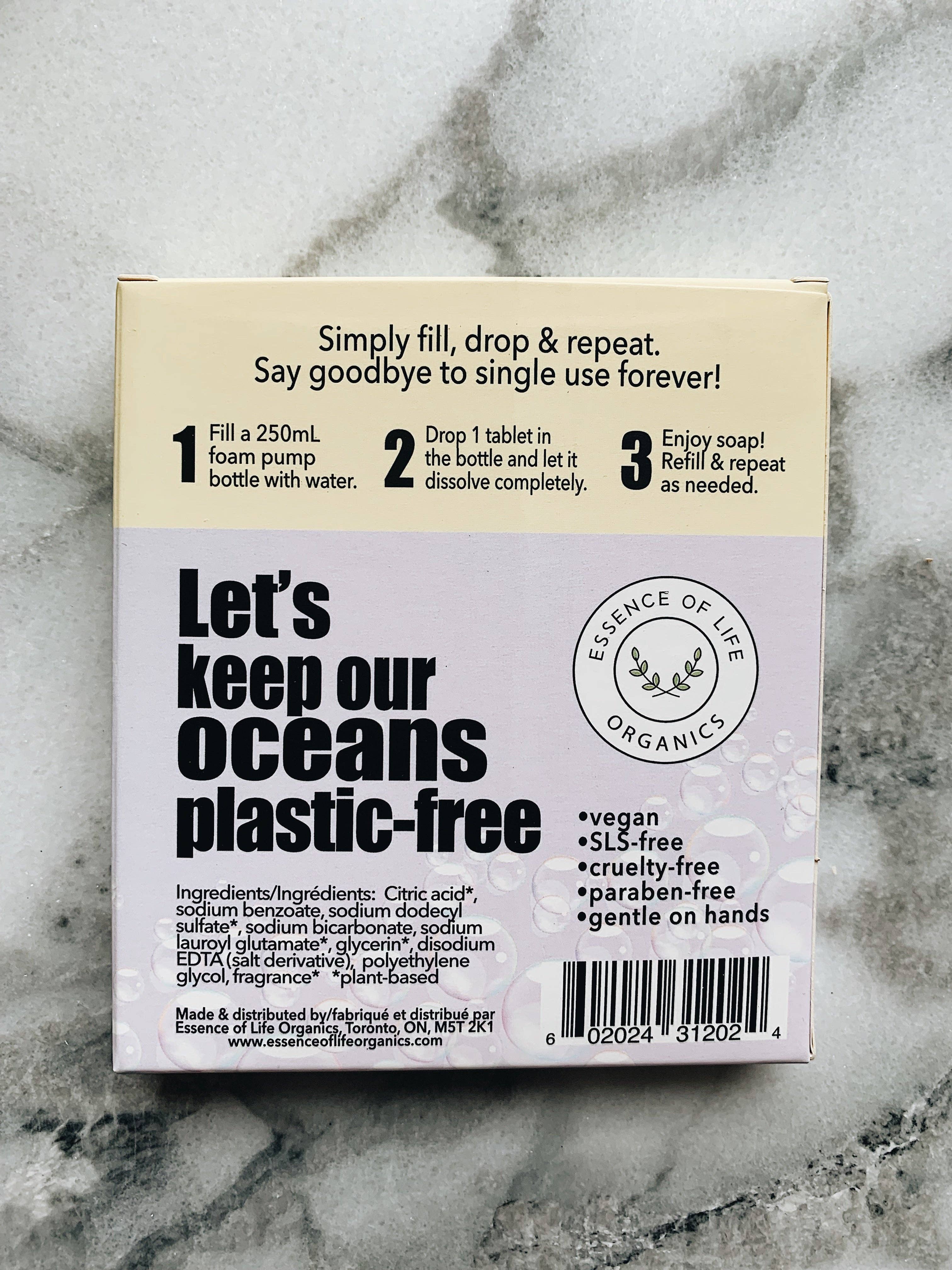 Essence of Life Organics - Wholesale Hand Soap/Wash - Foaming Hand Soap Tablets1