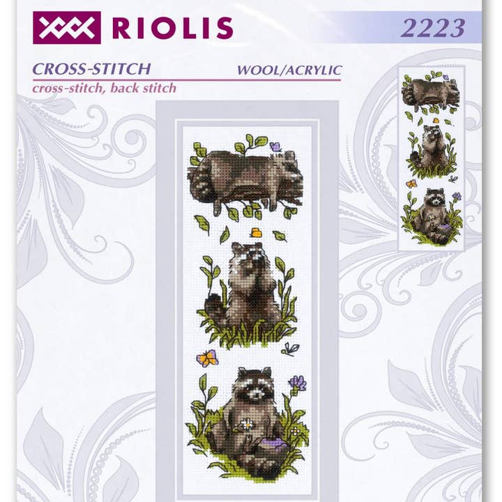 RIOLIS - Wholesale Embroidery/Cross Stitch Supplies - Cross Stitch Kit From Riolis 2223 Three Raccoons1