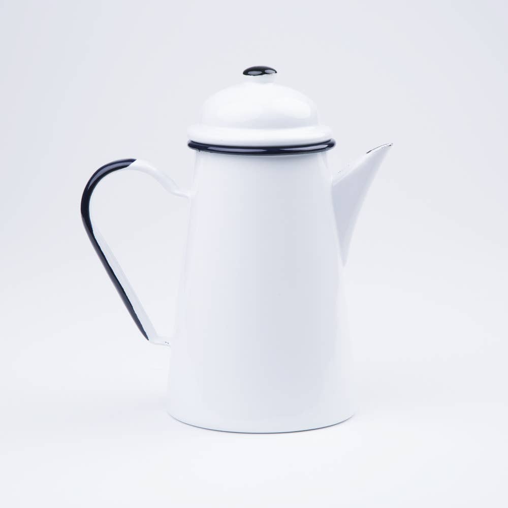 Emalco Enamelware - Wholesale Tea Pot - 44 oz Enamel Coffee Pot | PLAIN