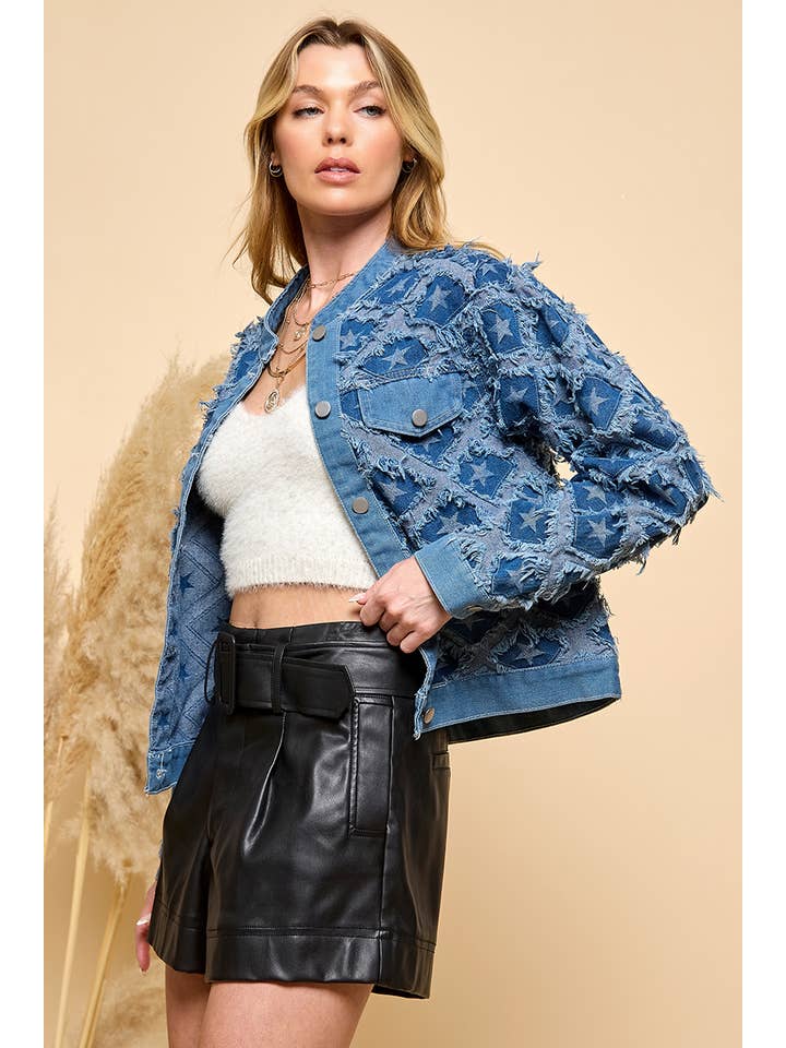 Denim Chaqueta vaquera estrella de venta al por mayor en Faire6