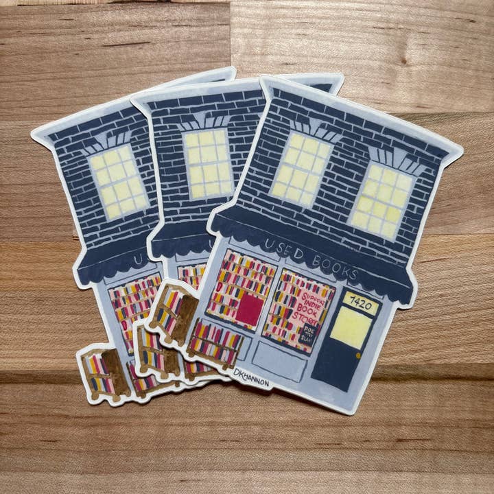 Autocollant de librairie d'occasion pour la vente par DK Hannon Illustration