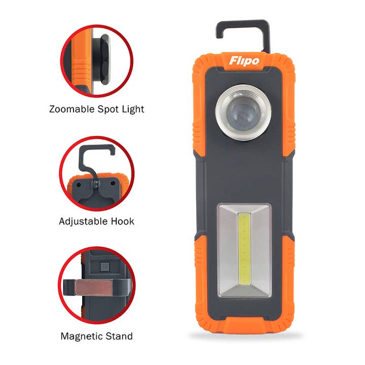 Flipo Group, Ltd. – wholesale Retailer display – Home & Living – Vulcan 300-Lumen Dual Zoom Work Light, 12 pc. display7