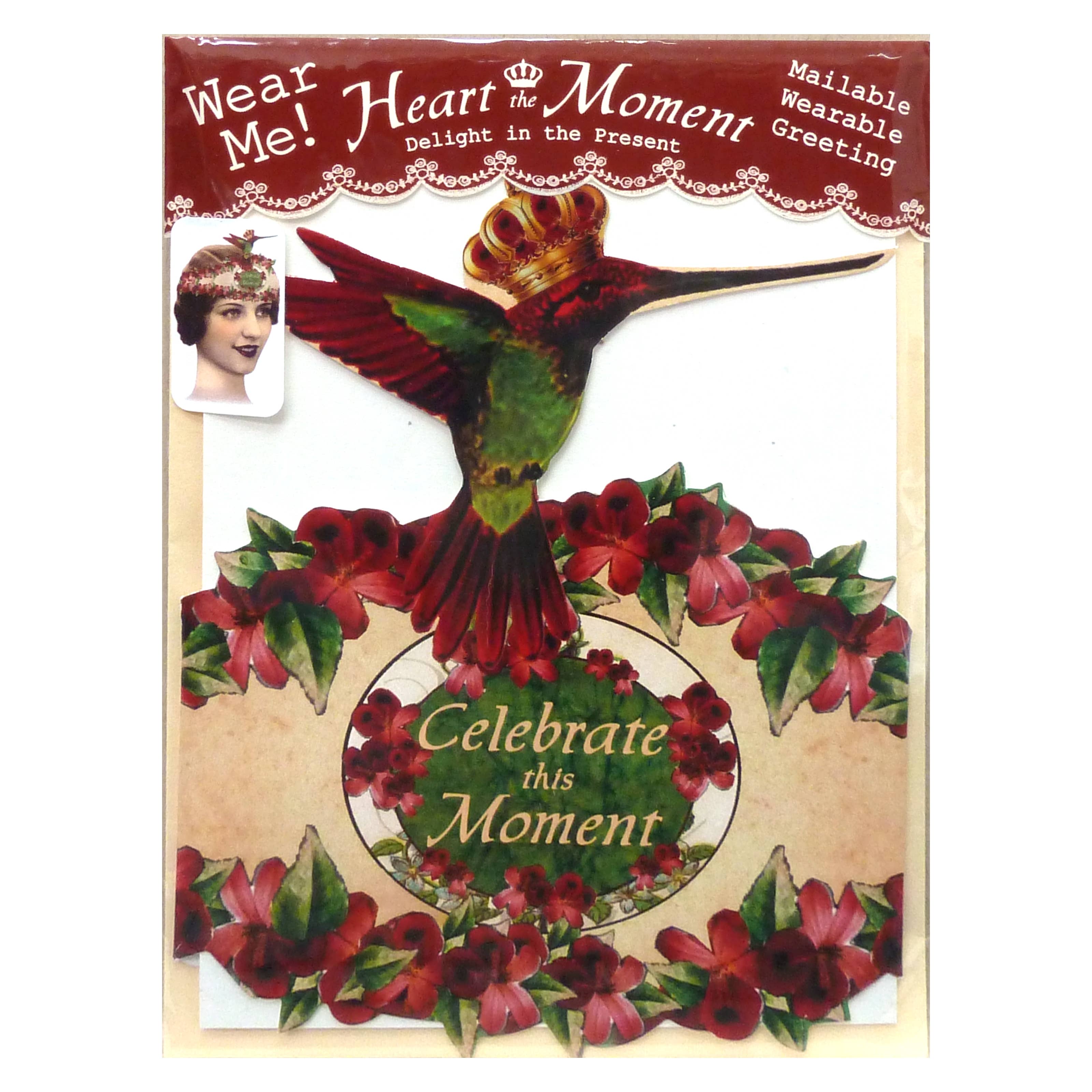 Heart The Moment – wholesale Everyday greeting card – Greeting Card with Tiara, Celebrate This Moment, Hummingbird2