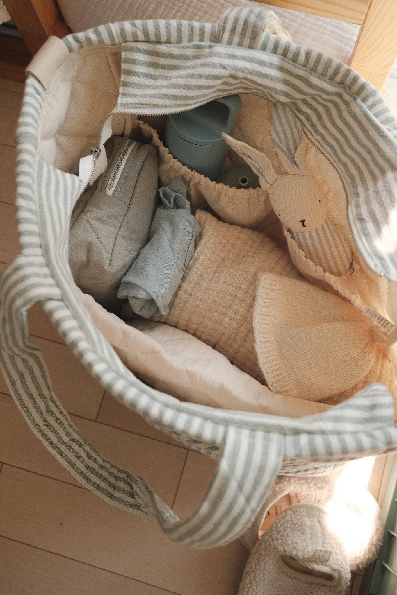 Dans le sac - Wholesale Diaper Bag - Baby - Organic cotton diaper bag - Striped collection5