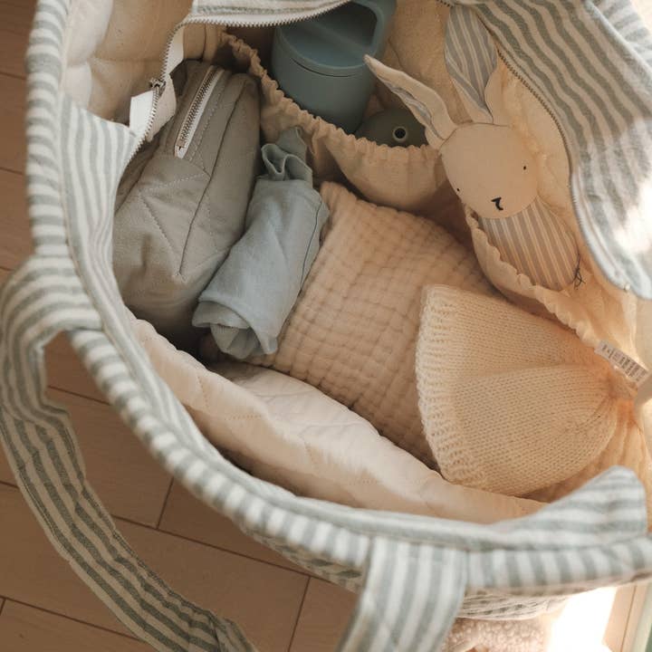 Dans le sac - Wholesale Diaper Bag - Baby - Organic cotton diaper bag - Striped collection5