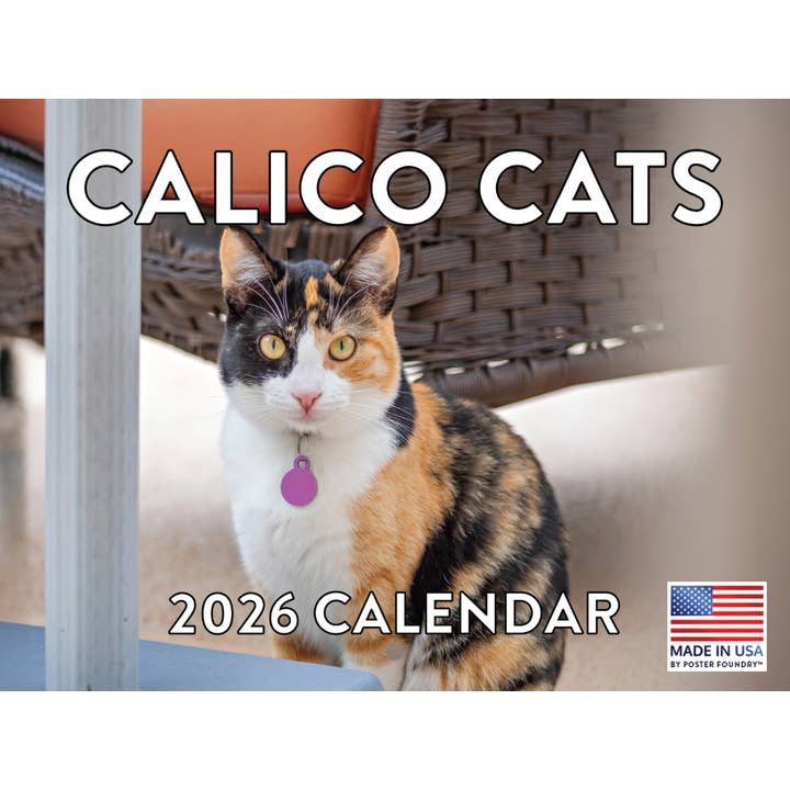 Calico Cat Calendar 2026 Monthly Wall 12 Month for wholesale by 2026 Calendars