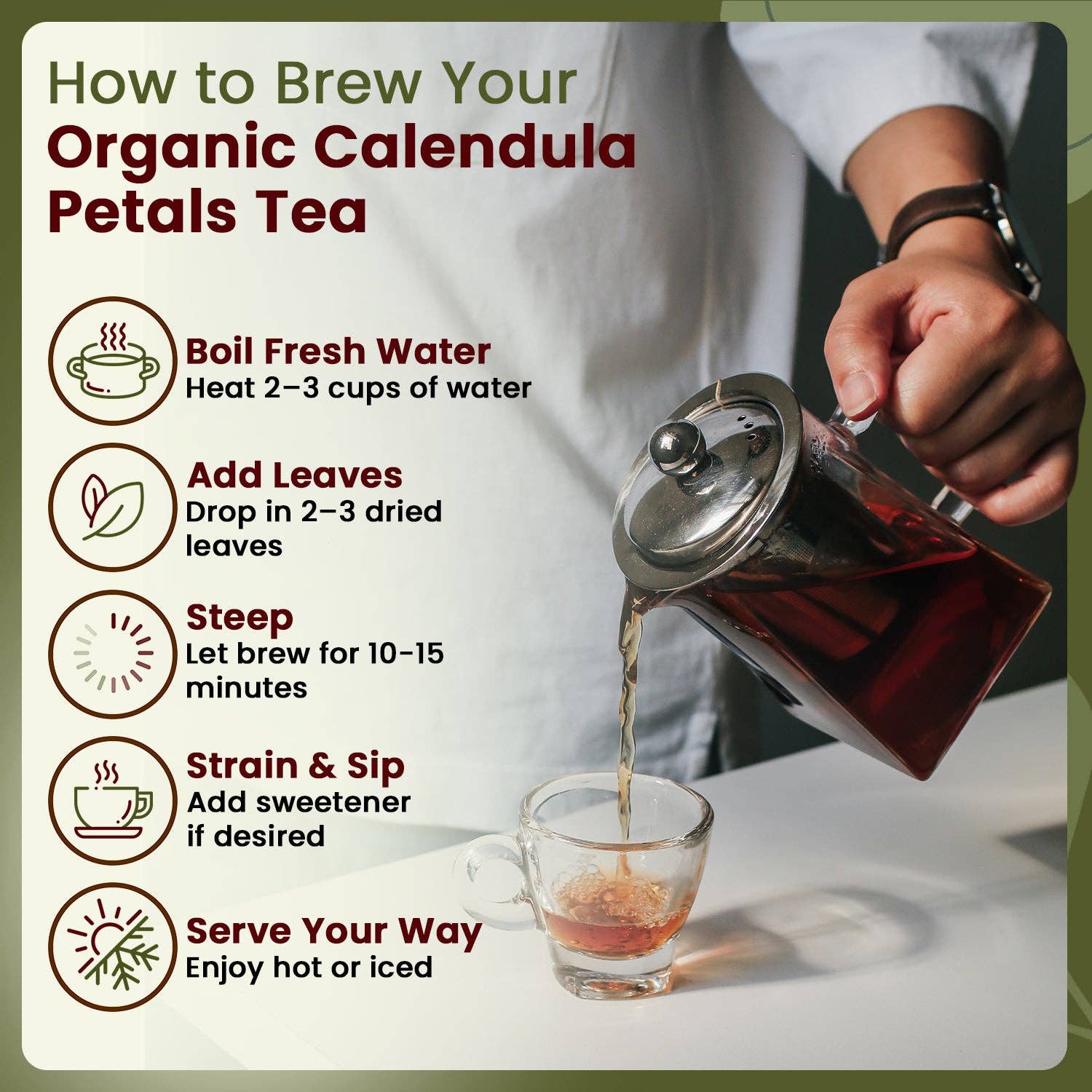 Organic Way LLC - Wholesale Herbs - Dried Calendula Petals | Herbal Tea (Calendula Officinalis) - European Wild-Harvest | Kosher Certified | USDA Certified | Origin - Albania7