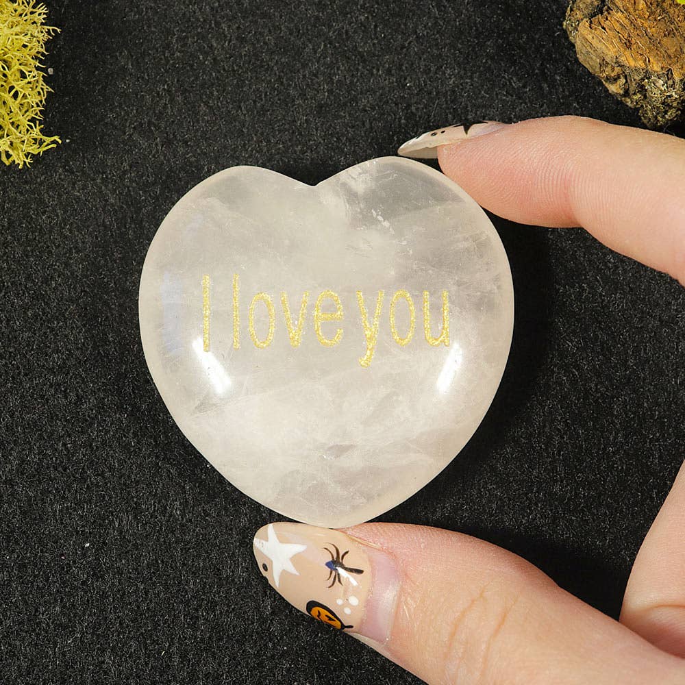 Natures Artifacts Inc - Wholesale Spiritual Stone/Crystal - Engraved Rose Quartz Puffy Hearts | Rose Quartz Heart2