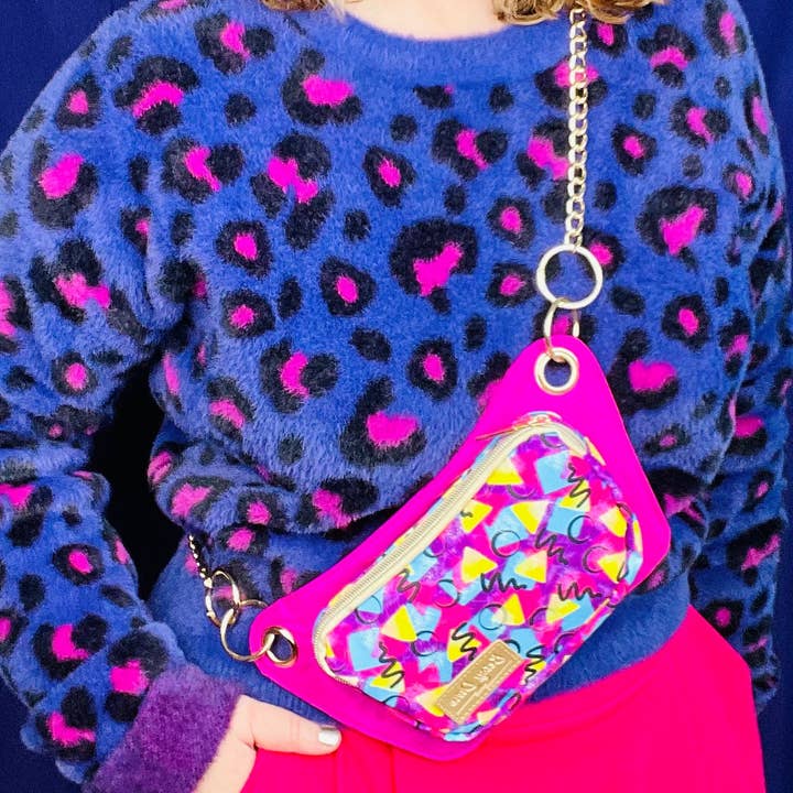 Betsy Dare - Wholesale Crossbody Bag - Women's - Neon Confetti Print Lisa Convertible Crossbody/Belt Bag3