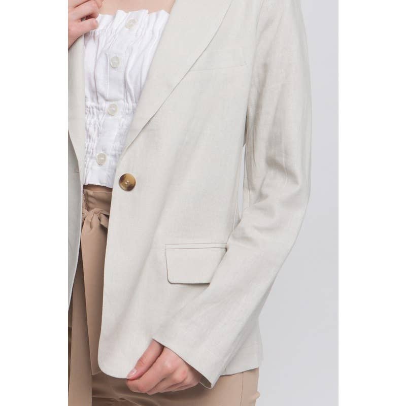 Paperdoll - Wholesale Blazer - Women's - Linen Classic Look Fine Blazer5