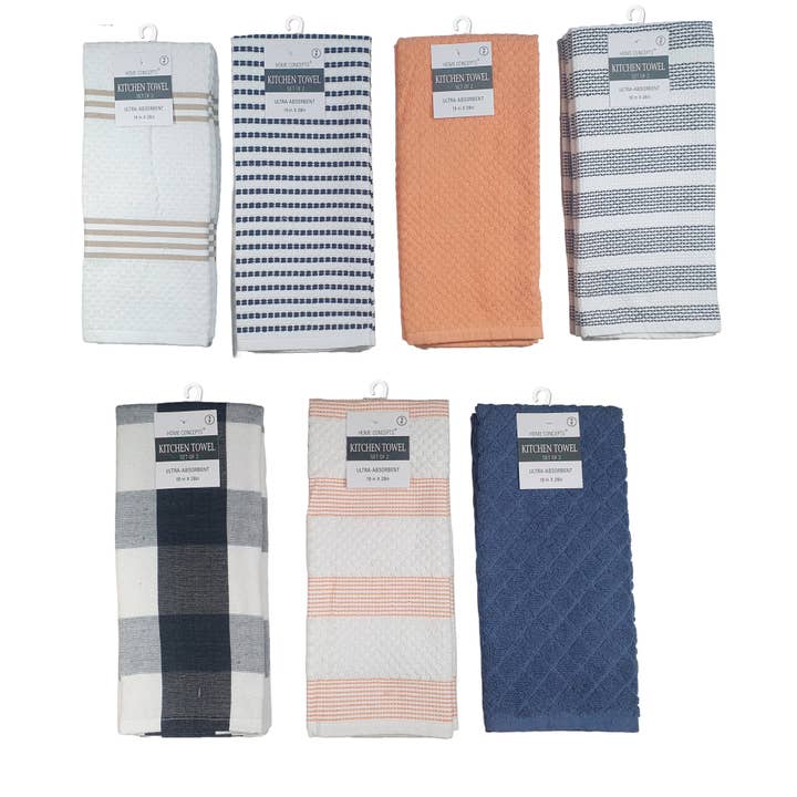 2-Pack Kitchen Towel Stock Assorted Designs Vary for wholesale by Mabelle Home