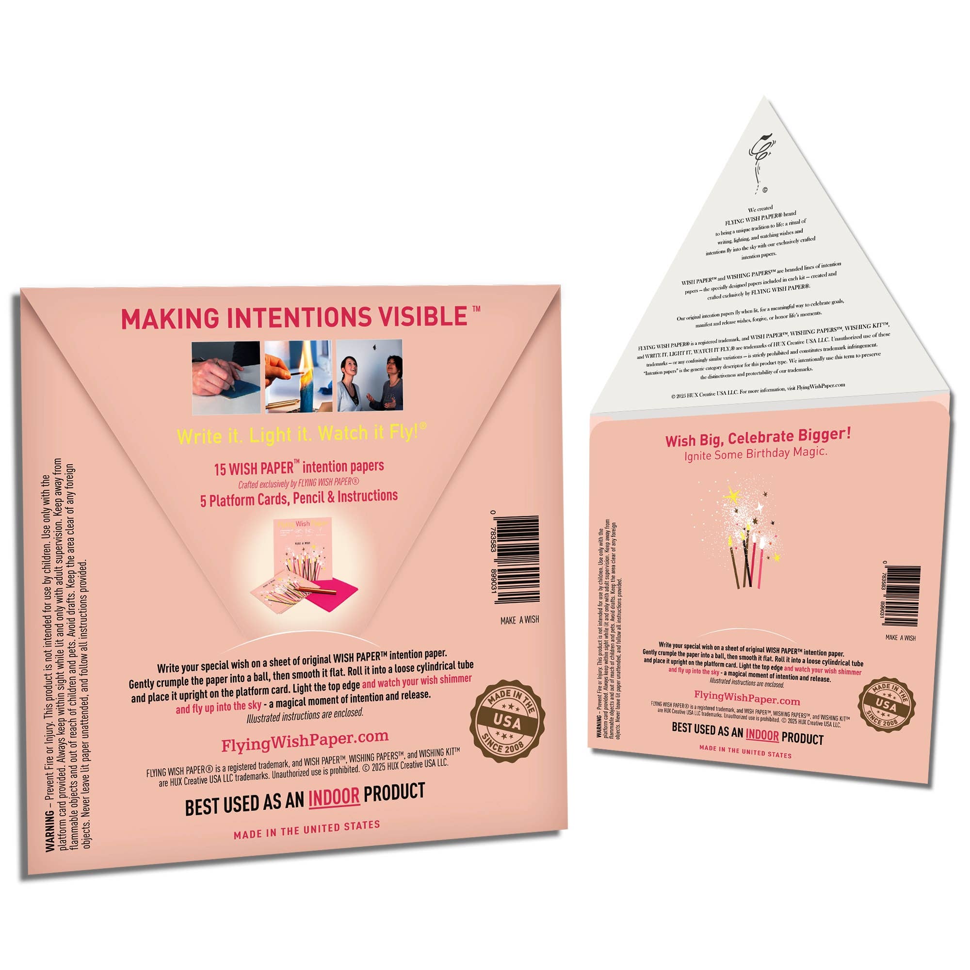 FLYING WISH PAPER ® – Engroshandel Fødselsdagskort – LAV ET ØNSKE FØDSELSDAG / Ønske-sæt / 15 ØNSKEPAPIRER™2