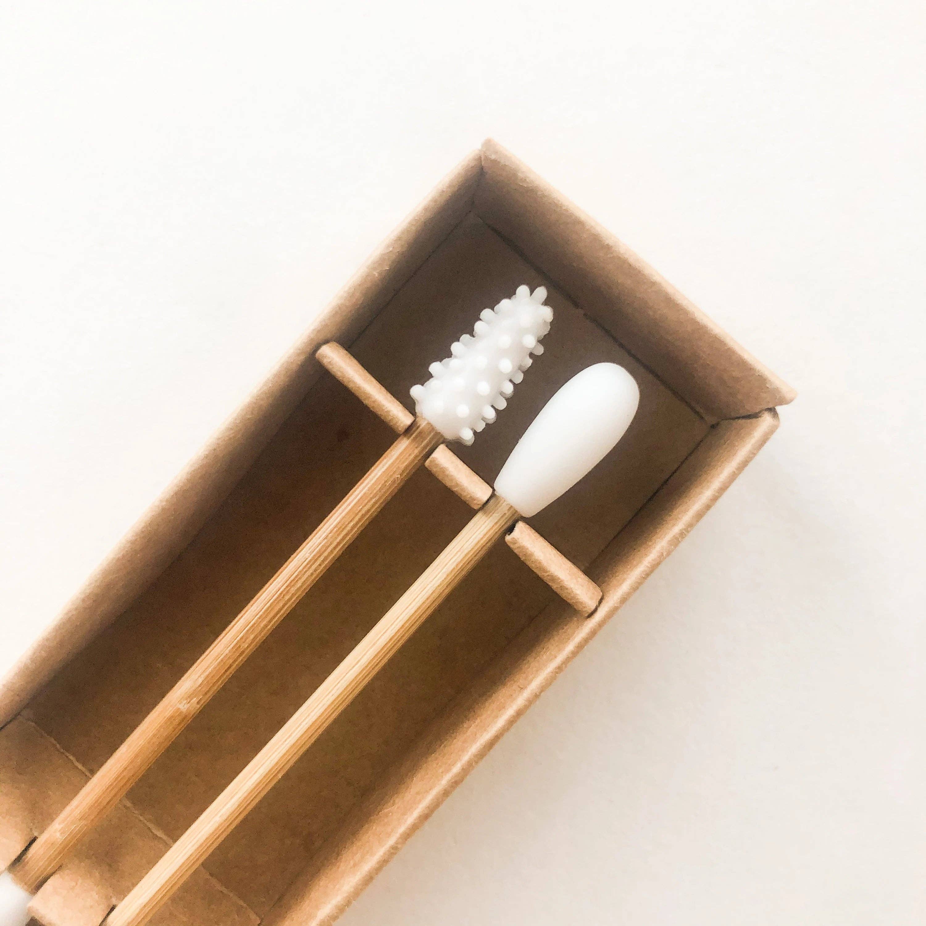 Smile Boutiques - Wholesale Cotton Swab/Q-Tip - Reusable Bamboo Silicone Q-tips | Bamboo Ear Bud4