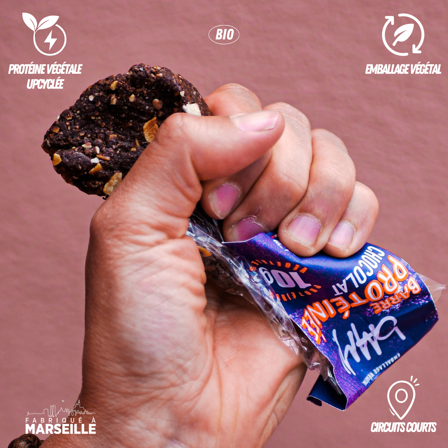 bAAM! - Wholesale Snack Bar - Organic protein bar (40g) - CHOCOLATE 💜2
