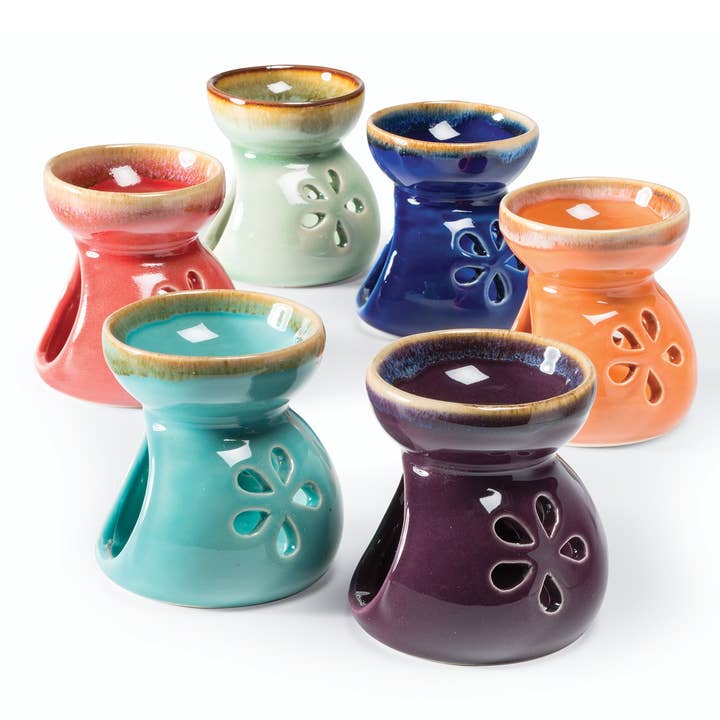 Namaste - Wholesale Oil warmer - Flower Design Ceramic Oil Burner0