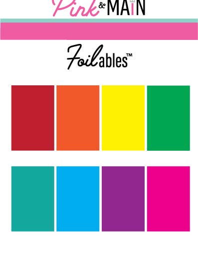 Tonerblätter in Regenbogenfarben für den Großhandel von Pink and Main