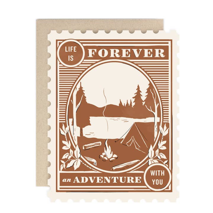 Carte de vœux "Aventure pour toujours" pour la vente par Amy Heitman