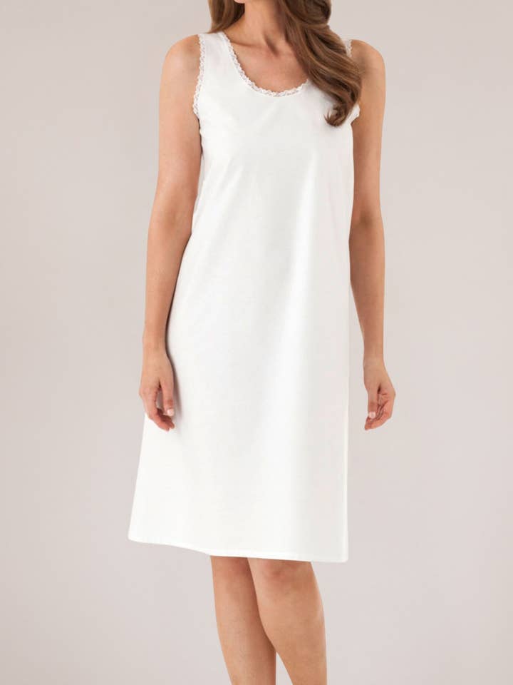 Velrose® Woven Cotton Full Slip for wholesale by Shadowline Lingerie