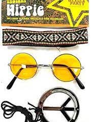 Stylex Party - Vente Déguisement – femme - Hippy Kit Set de lunettes, serre-tête, collier, déguisement8