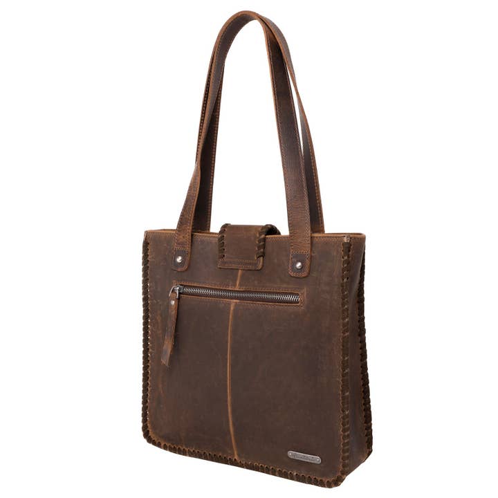 MWL-6033 Montana West Genuine Leather Hair-On Cowhide Tote - Coffee for wholesale on Faire