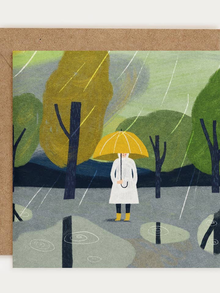 April Showers Greetings Card for wholesale by Oldfield Design Co