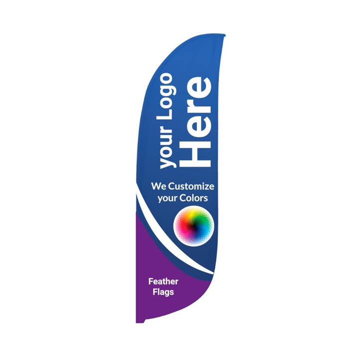 Must NY - Wholesale Flag - Custom Double-Sided Advertising Feather Flag with Logo