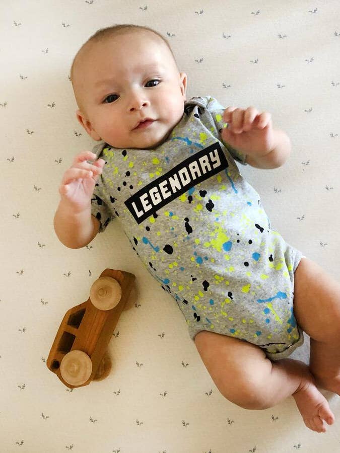 Legendary Splatter Onesie for wholesale by Rainbow and Rocket