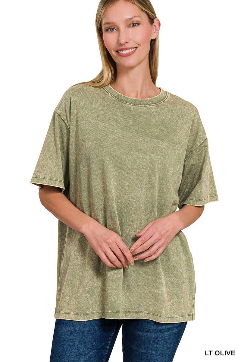 42POPS – Großhandel T-Shirt – Damen – Übergroßes gewaschenes Baumwoll-T-Shirt23