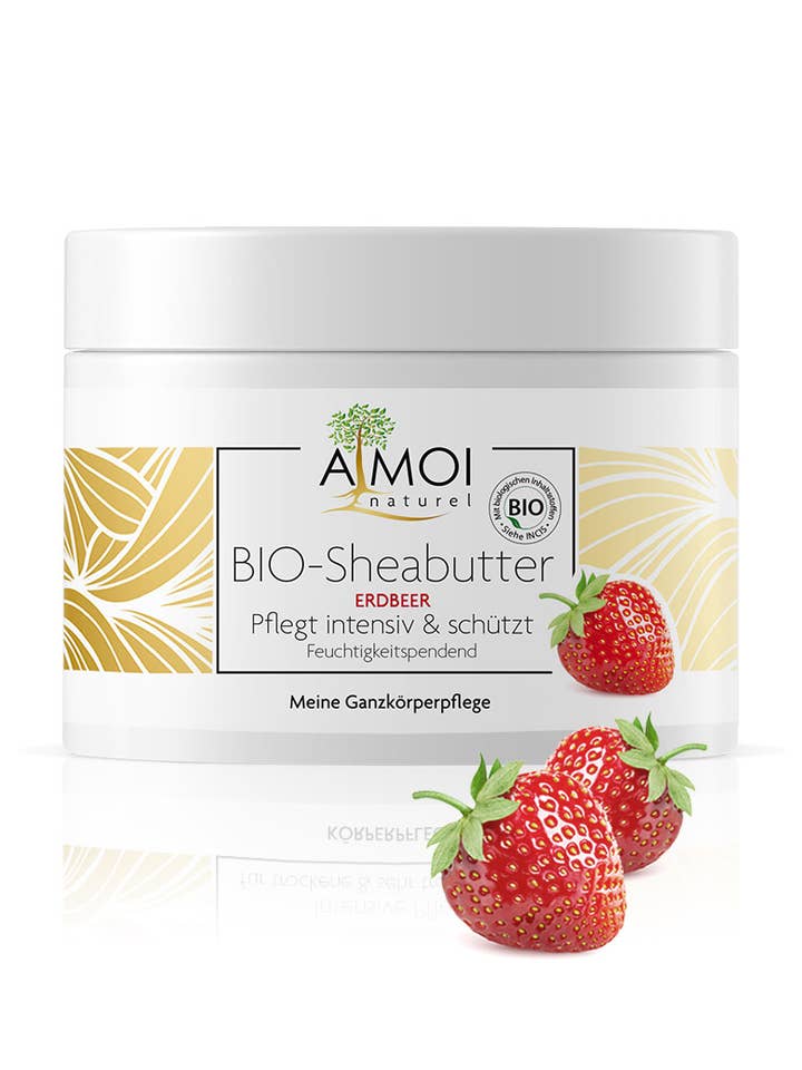 Beurre de karité à la fraise d'AMOI Naturel pour la vente par AMOI naturel