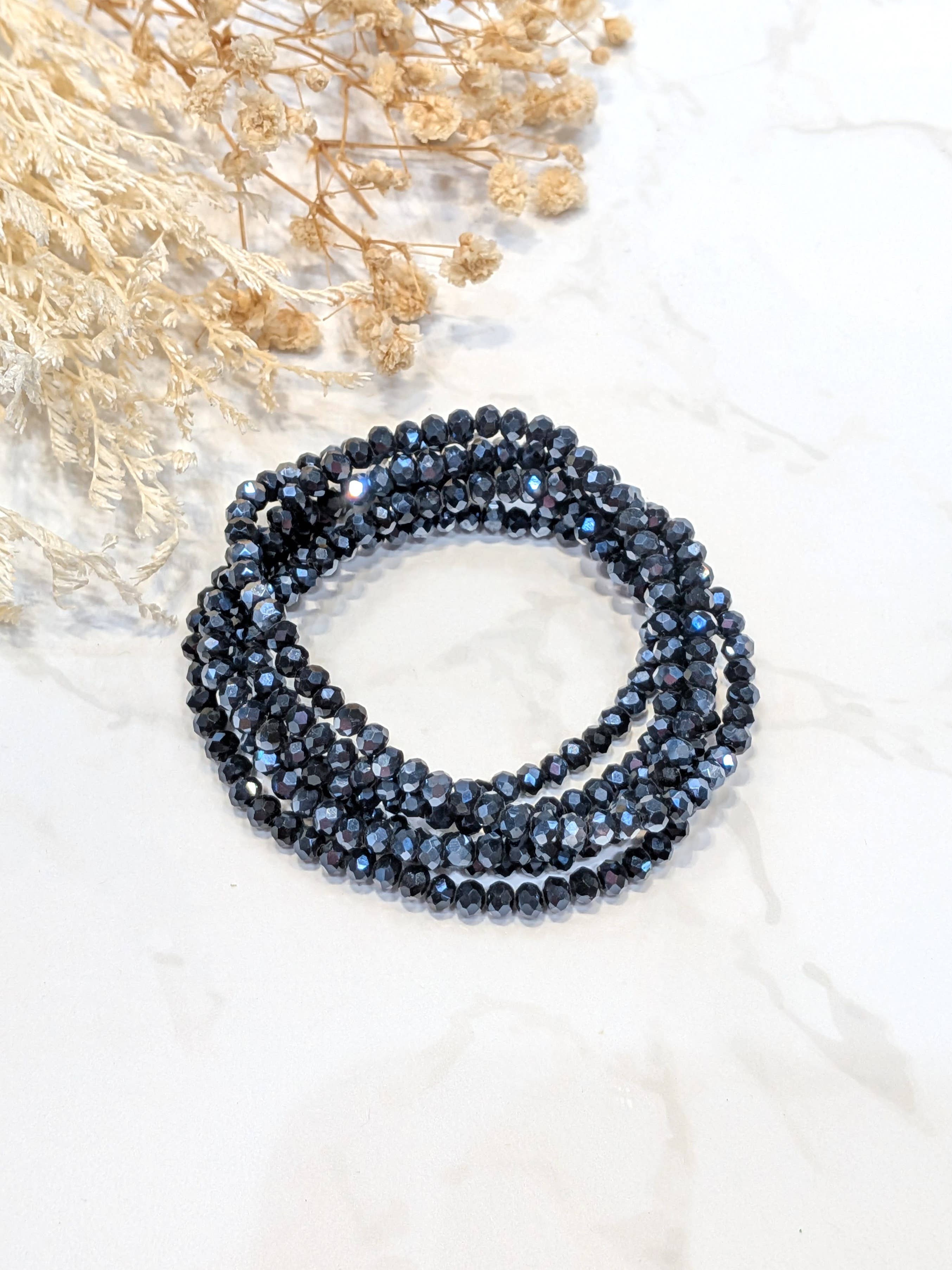 LOLO & YAYA - Vente Bracelets maillon et chaîne - Bracelet élastique Crystal opaque multi tours19