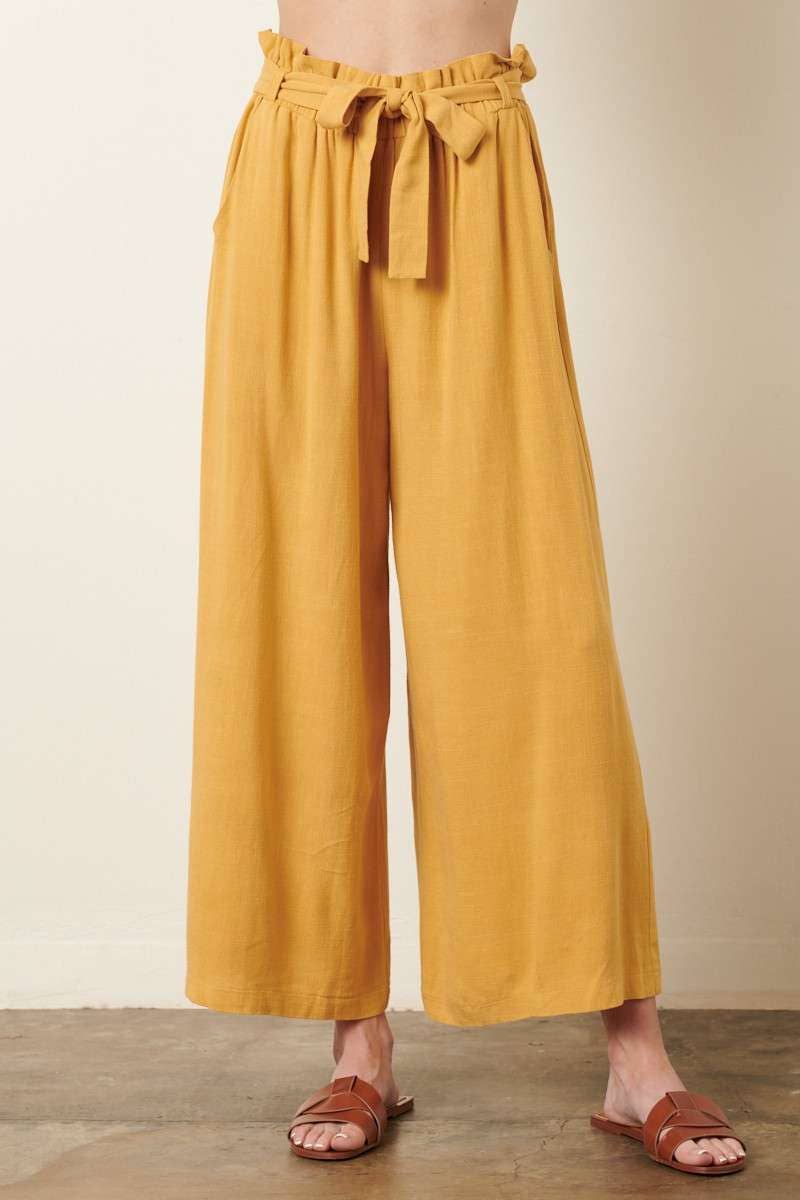mittoshop - Wholesale Pants - Women's - PAPER BAG TIE DETAIL WIDE LEG PANTS29