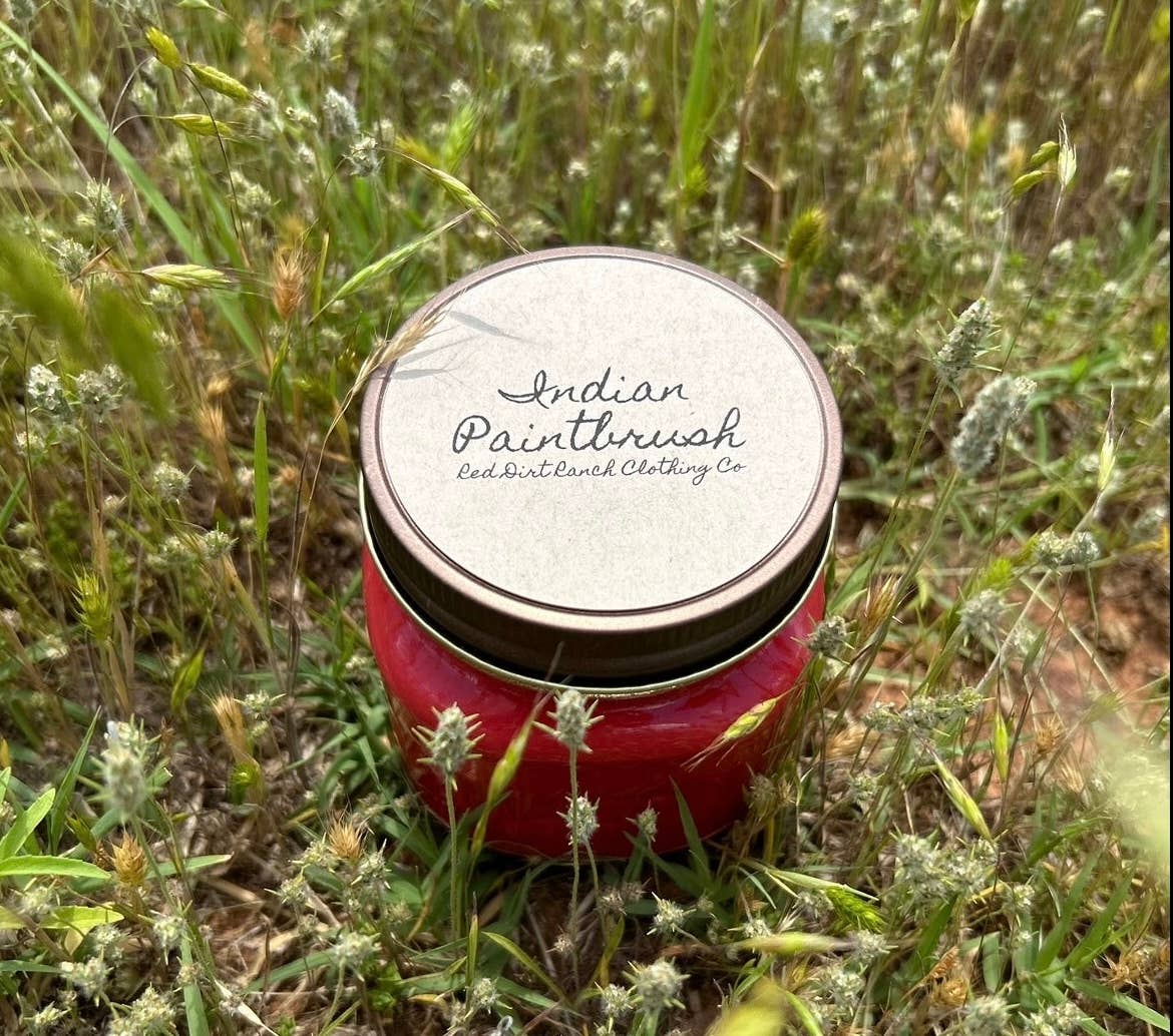 Red Dirt Ranch Clothing Company - Wholesale Jar/filled candle - Candle RDR Indian Paintbrush Mason Jar Candle