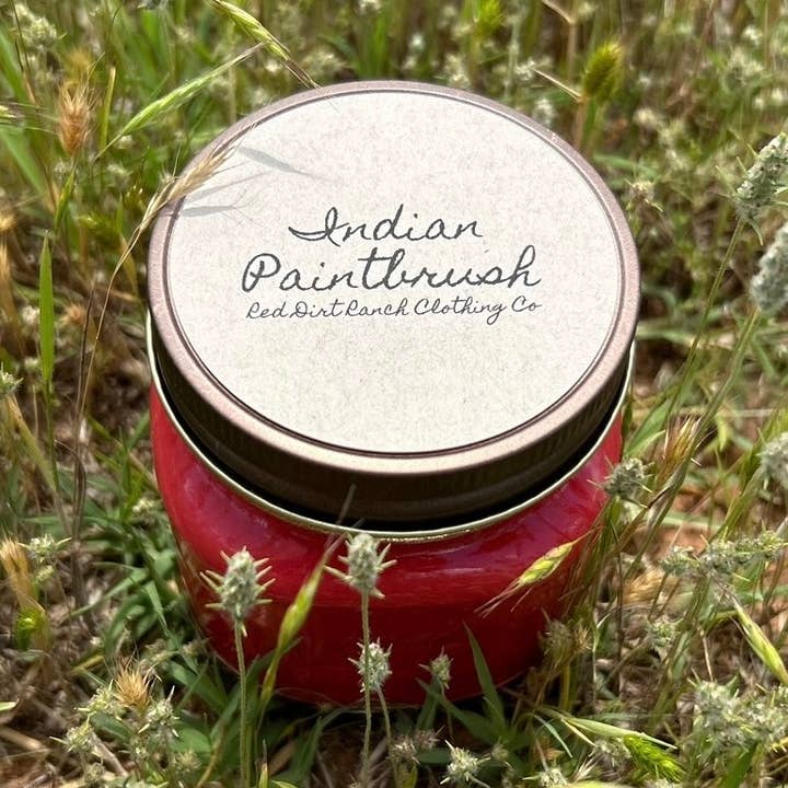 Red Dirt Ranch Clothing Company - Wholesale Jar/filled candle - Candle RDR Indian Paintbrush Mason Jar Candle 0