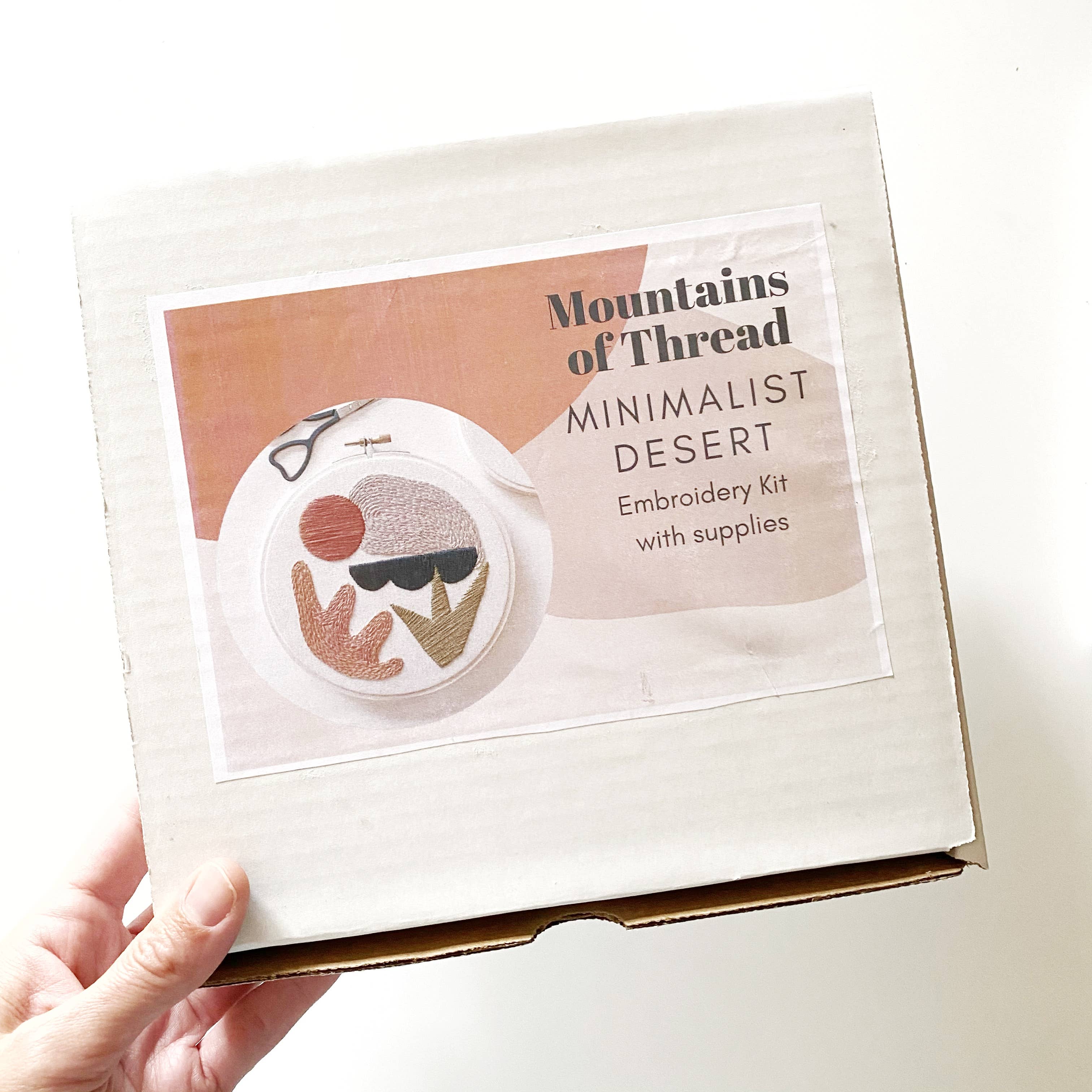 Mountains of Thread – wholesale Embroidery/cross-stitch supplies – Minimalist Desert Embroidery Kit with Supplies2