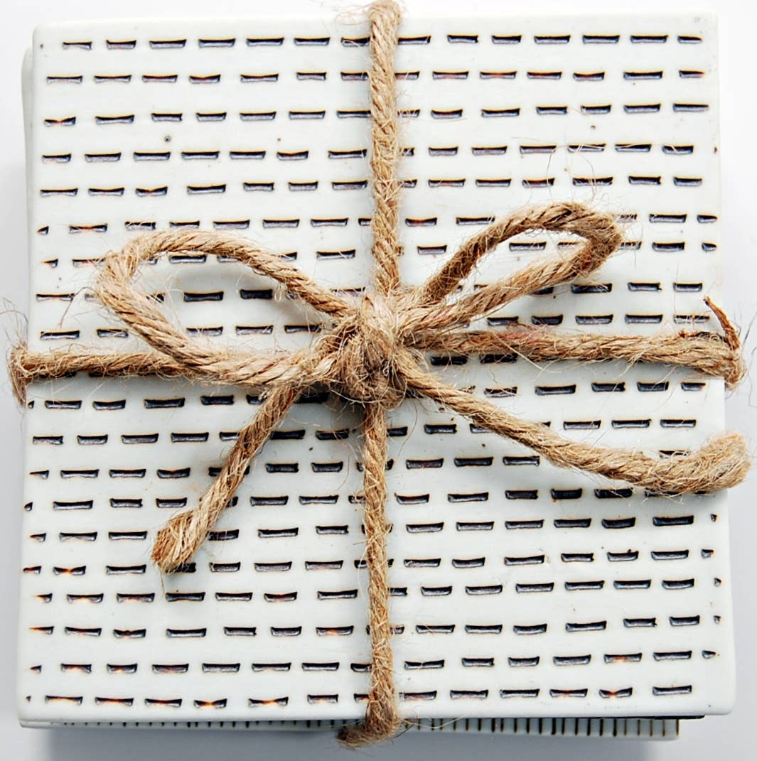 Art Floral Trading LLC - Wholesale Coasters - Coaster Square Slab - Brown & White 1 -set of 41